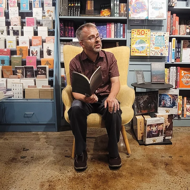 William Woolfitt reading at Sawmill Poetry